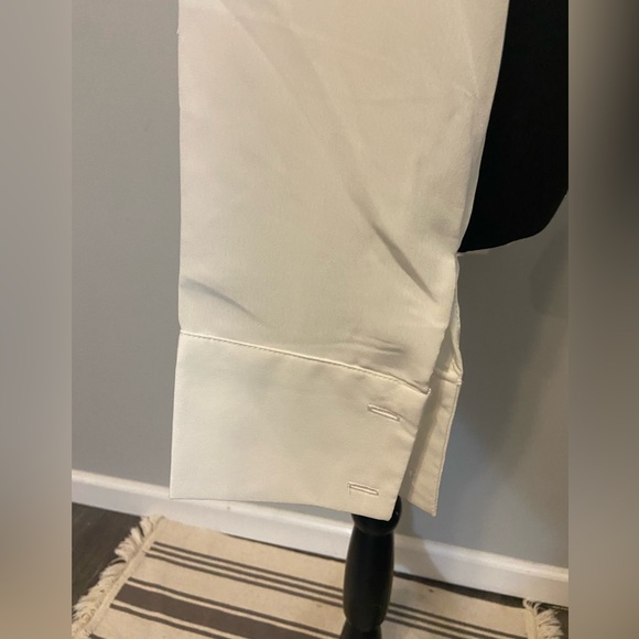 White Long Sleeve Front Tie Blouse - Picture 5 of 6